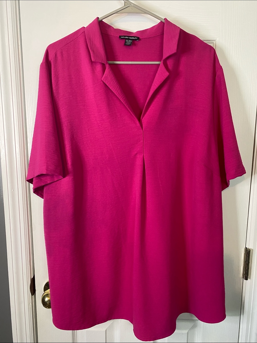 Hilary Radley Fuchsia Short Sleeve Tunic Size 2x